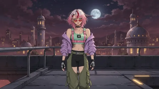 Fireworks, aura, petal rain, slash, profile turn, eye macro - each clip is one 8-second take.