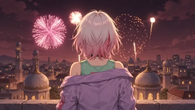 Fireworks, aura, petal rain, slash, profile turn, eye macro - each clip is one 8-second take.