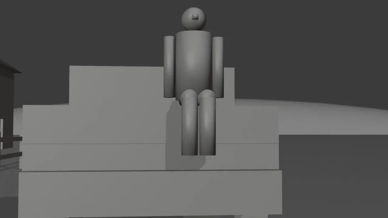 Shot 6, a 90° orbit around a seated stand-in on the bonnet edge.